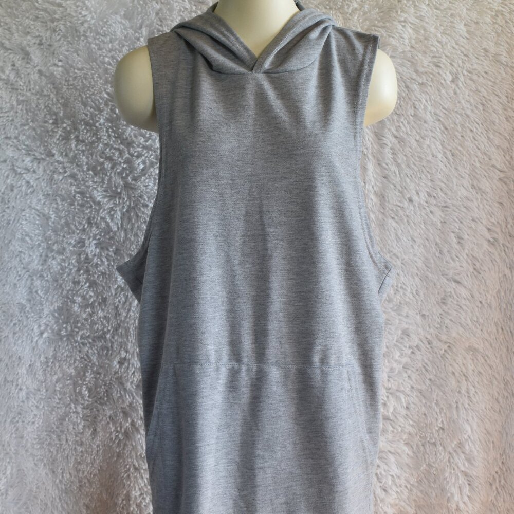 NWOT Coofandy Sleeveless Muscle Hoodie Tank - Gray - XL